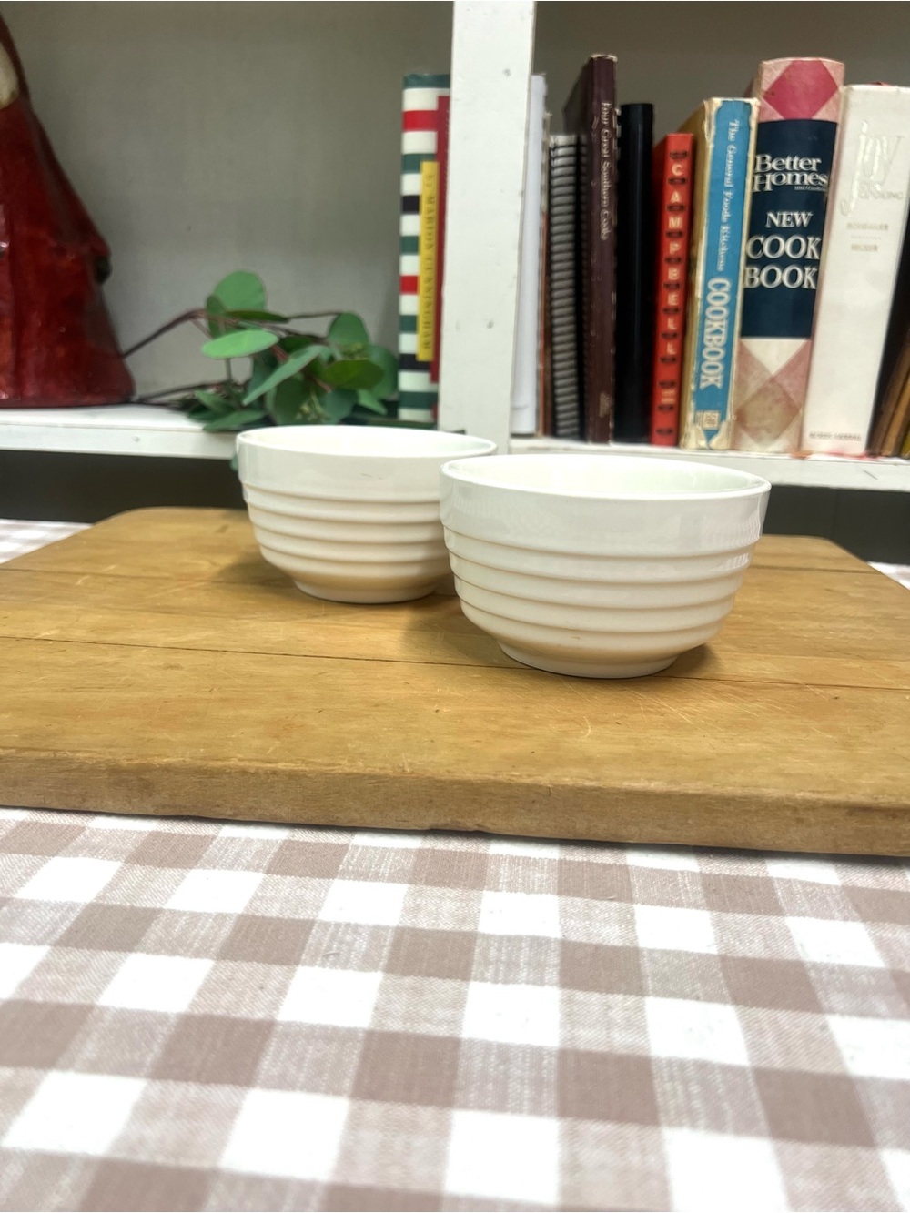 Vintage USA white ribbed bowls cereal soup replacement grandma core